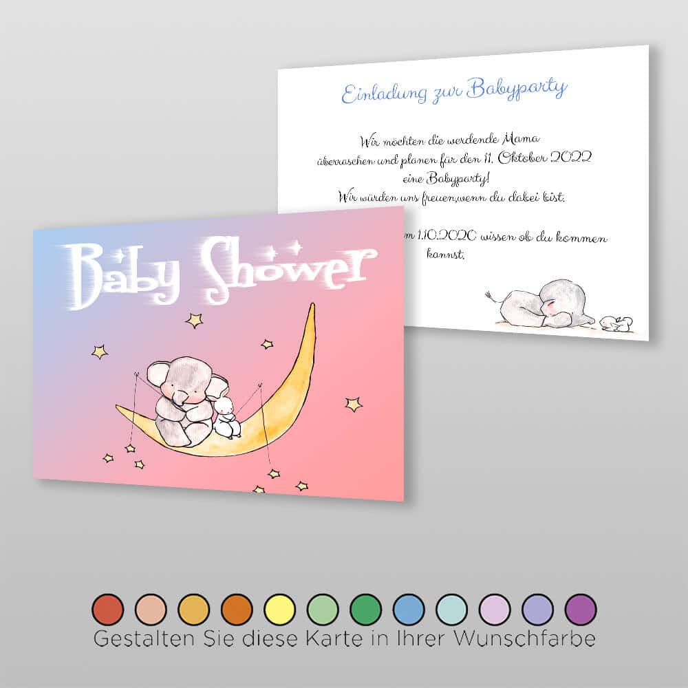 Babyparty Einladungskarte Naila Babyshower Karte