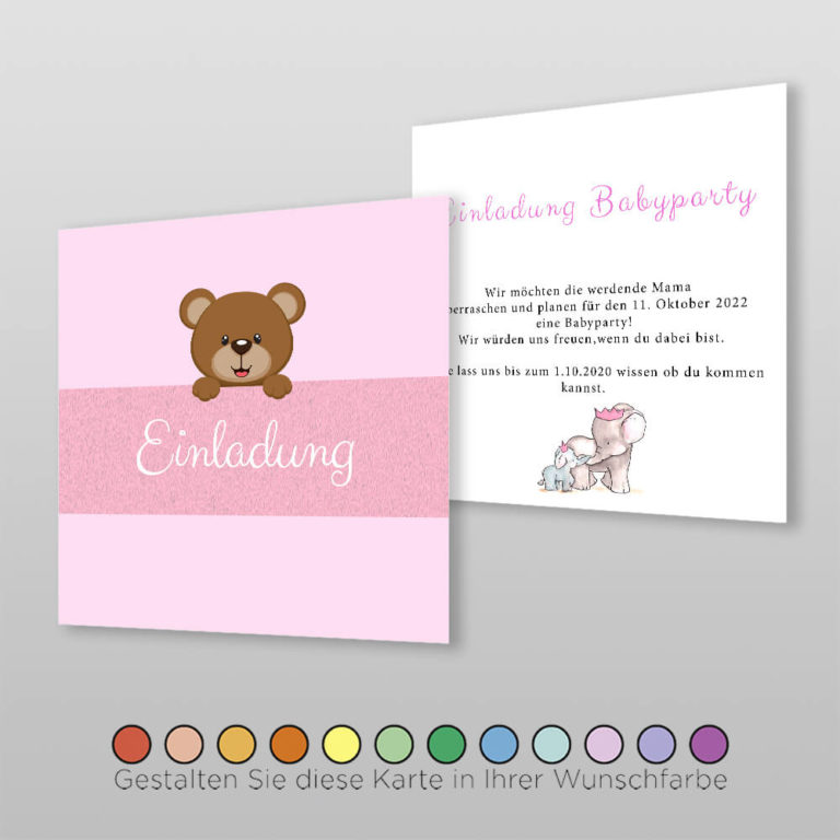 Einladungskarten zur Babyparty - jetzt Online gestalten & bestellen