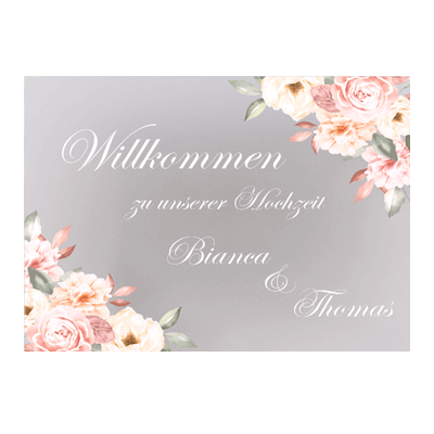 Plexischilder für die Hochzeit