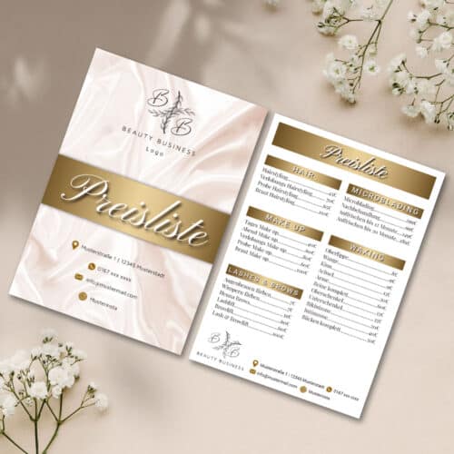 flyer beauty preisliste modern velvet
