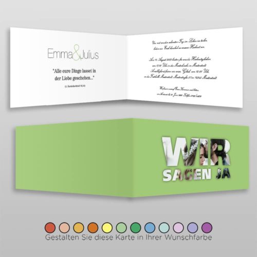 Hochzeitskarte D 4S Emma