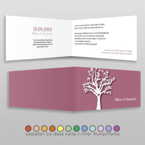Hochzeitskarte D 4S Minka