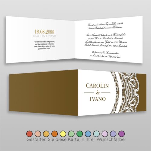 Hochzeitskarte D 4S Vivianna