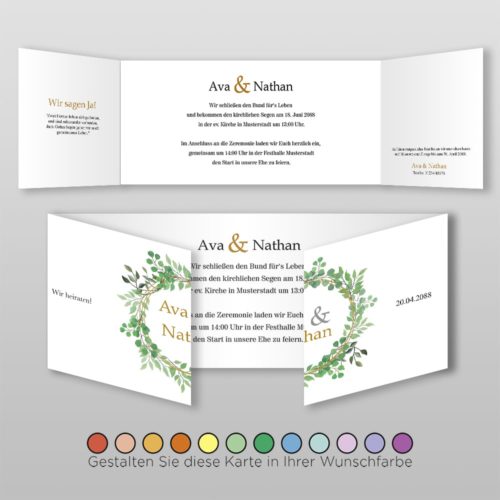 Hochzeitskarte D 6S Ava 2