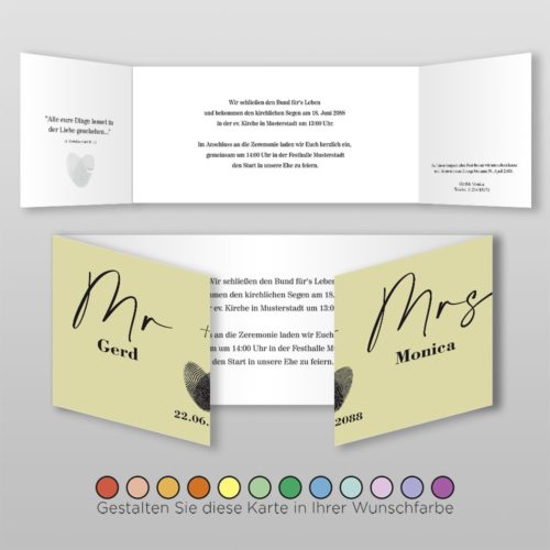 Hochzeitskarte D 6S Clara 2