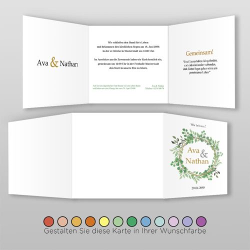 Hochzeitskarte Q 6S Ava 2