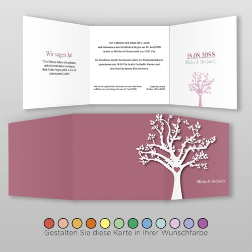 Hochzeitskarte Q 6S Minka